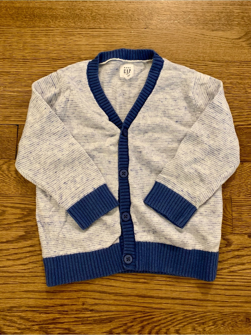 Baby Gap Boys Size 18-24 Months Lightweight Cardigan Blue Button Up